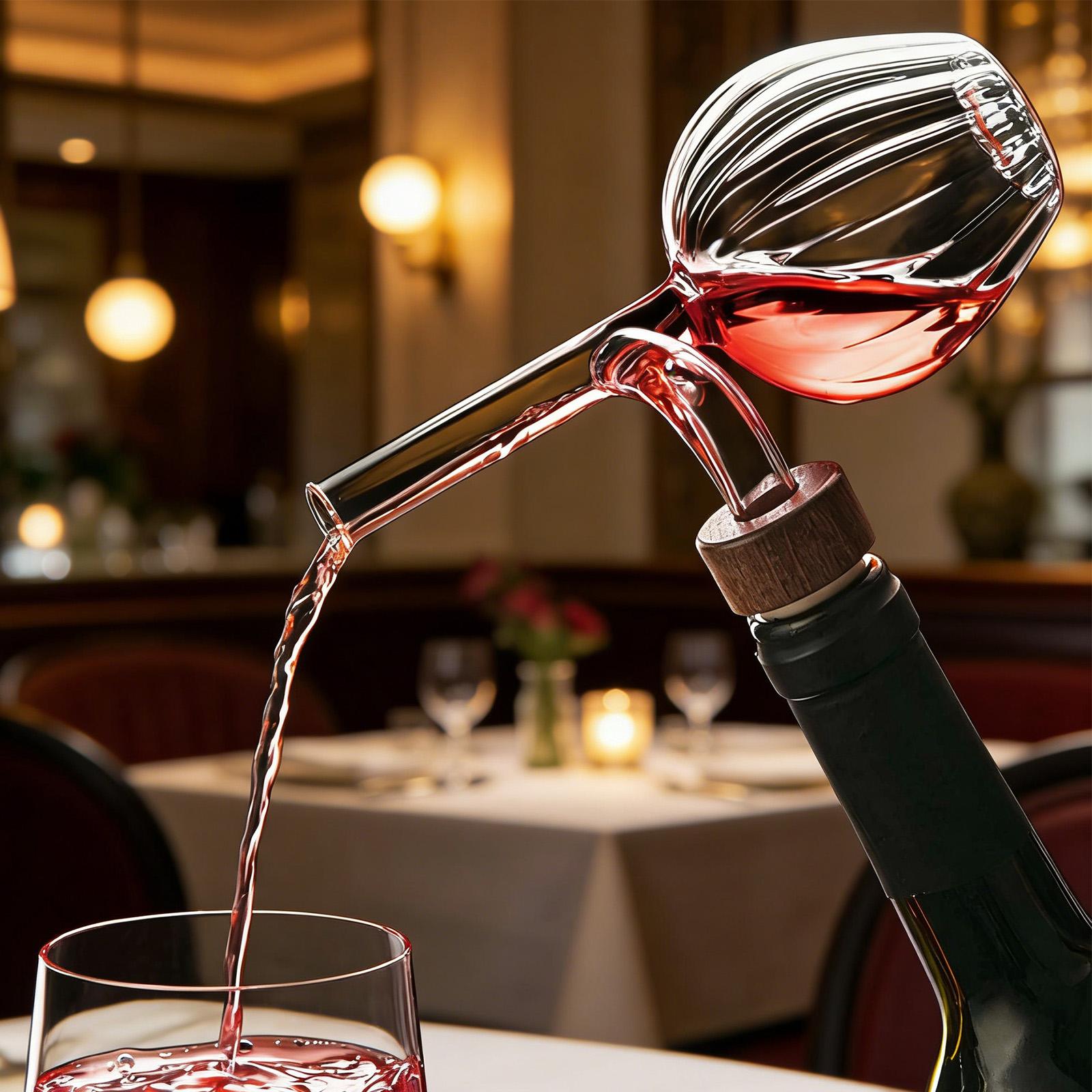 Dekanter Merah Transparan Mode - Wine Aerator Pour ulasan dan harga