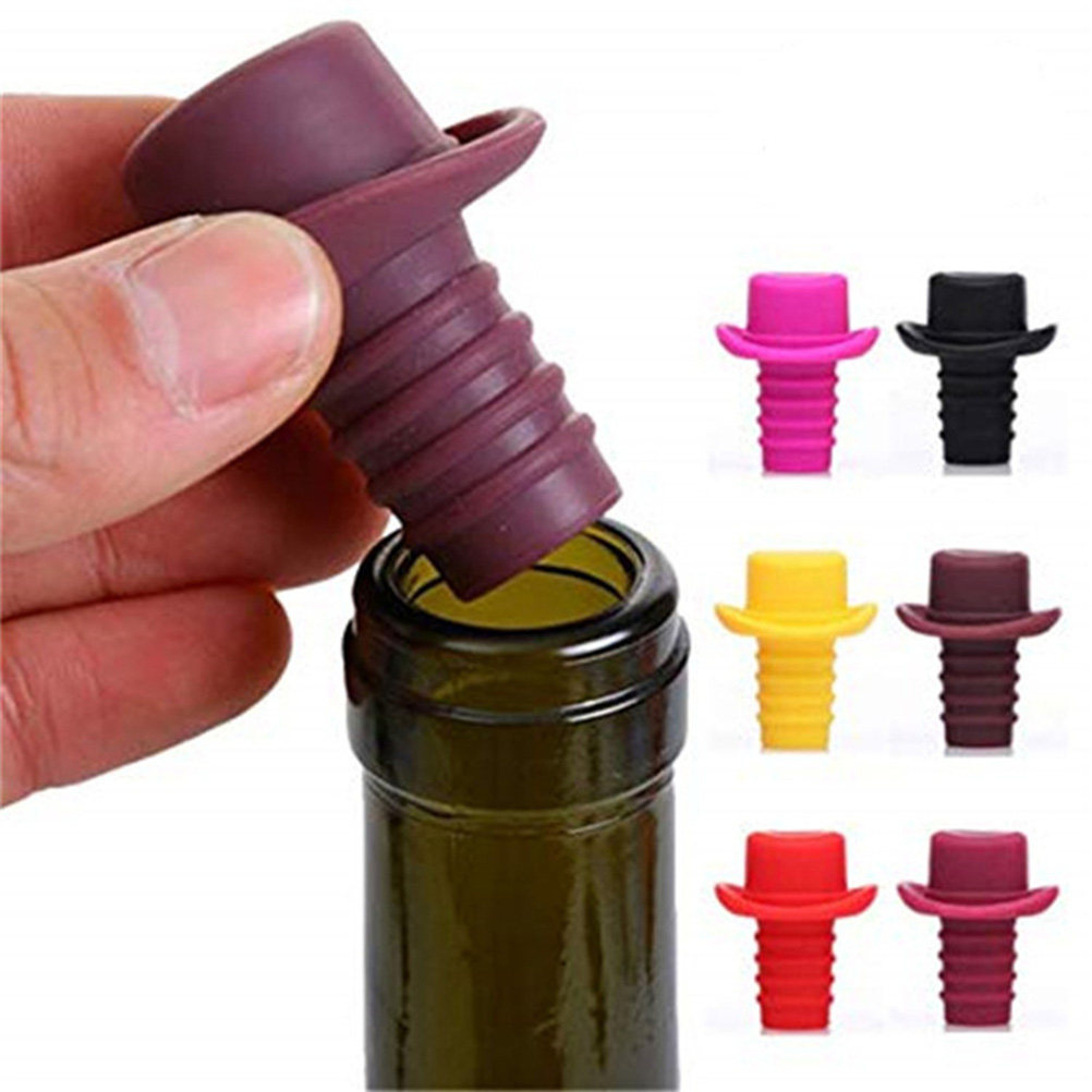 5 buah Penutup Botol Silikon P - Wine Beer Hat ulasan dan harga
