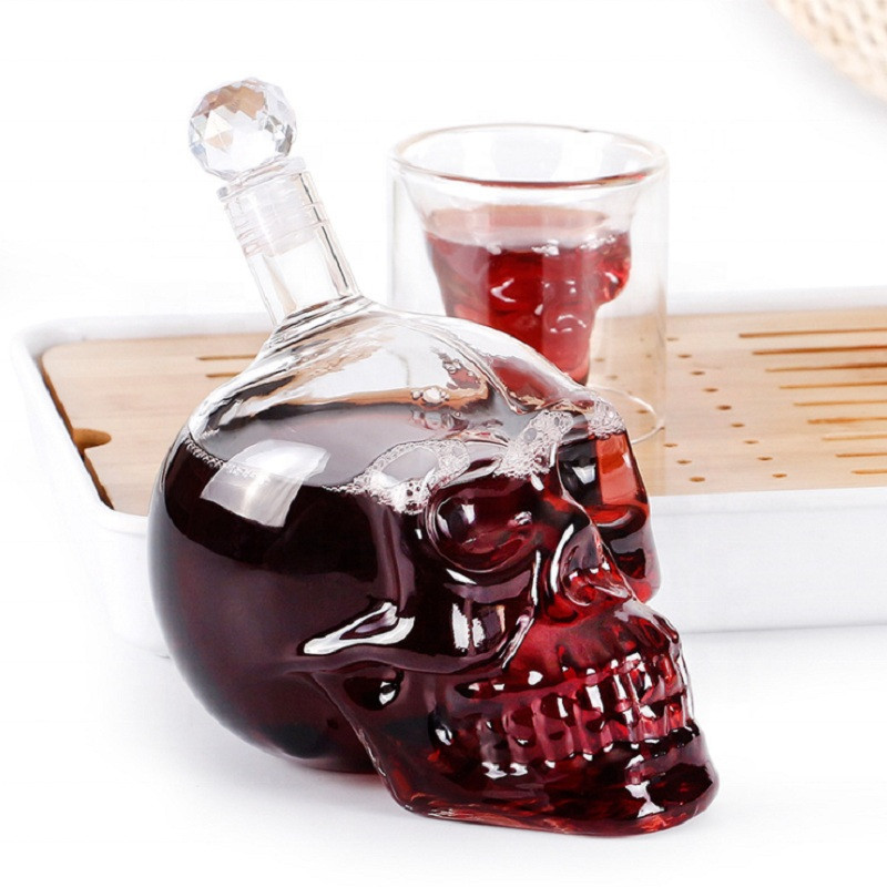 Botol kristal dekanter kepala  - Whisky Beer And Wine ulasan dan harga