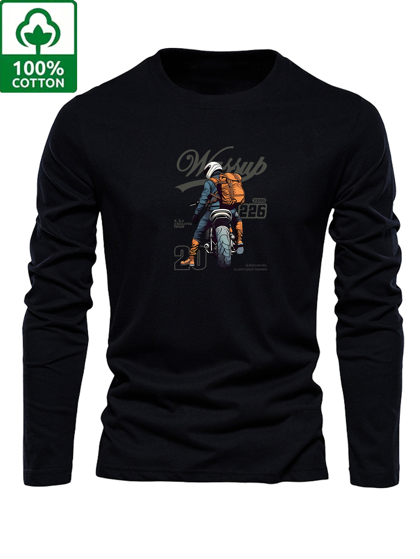 Kaos Lengan Panjang Pria 100%  - Wine & Beer Guayaquil ulasan dan harga